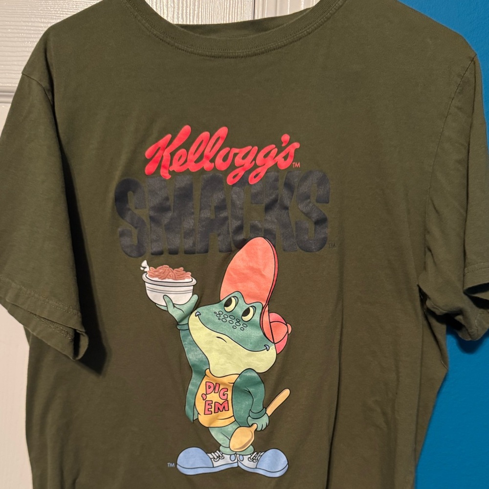 Kellogg’s Honey Smacks Cereal Dig ‘Em Frog Graphic Tee 2019 T-Shirt Unisex L